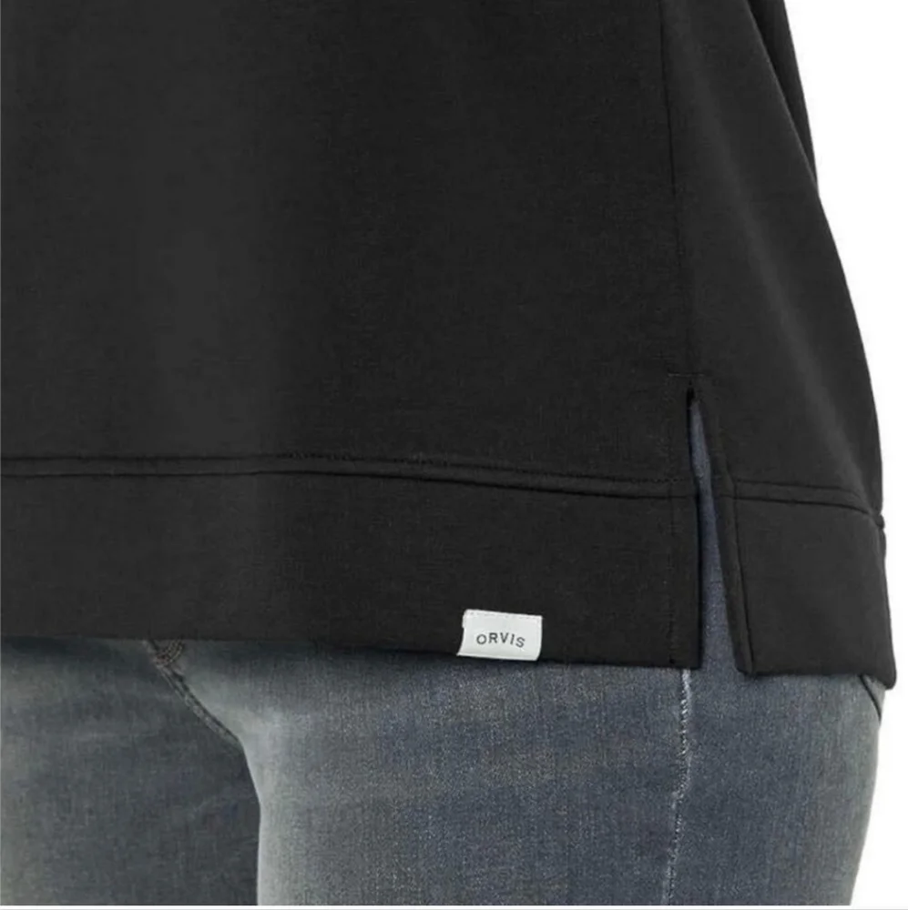 Women's Navy V-Neck Sweatshirt from Orvis - Picture 2 of 7